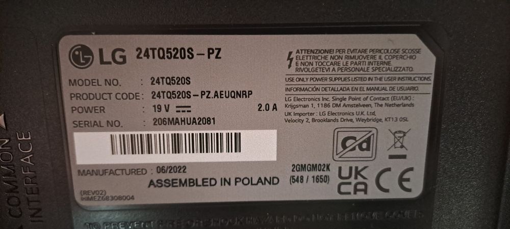 TV LG 24TQ520S (LED  24-61 cm -HD - Smart TV) (Como Nova)