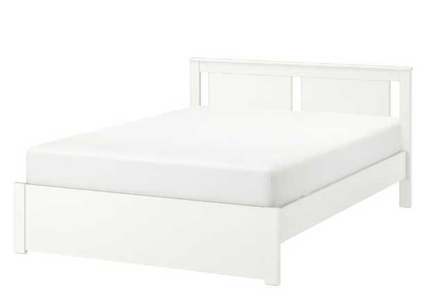 Cama de casal com colchão e estrado incluído
