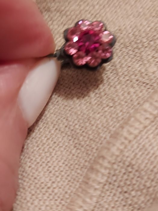 Brincos Vintage 2 tons de Rosa, Índia.