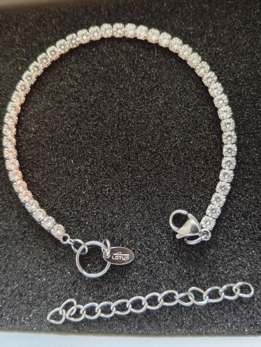 Pulseira c/brilhantes Lotus Silver