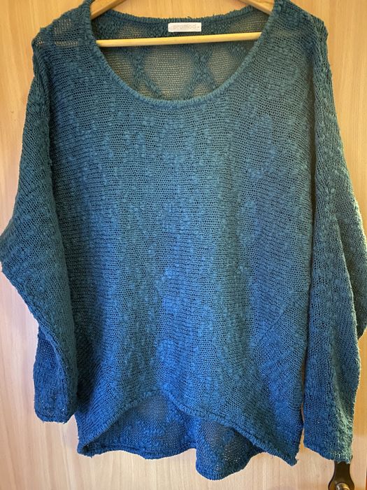 PROMOD sweter 42/44 butelkowa zieleń