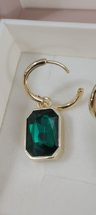 ZŁOTE kolczyki wiszące Stal nierdzewna