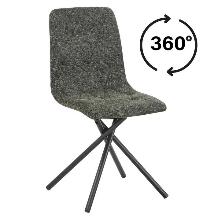 (15SI) Stół okrągły rozkładany + 4 krzesła obrotowe, nowe 1799 zł