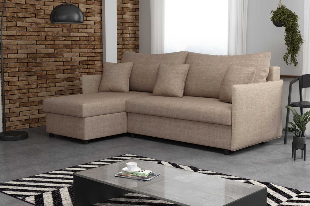 Narożnik rozkładany Kanapa darmowa dostawa Poduszki Wypoczynek Sofa
