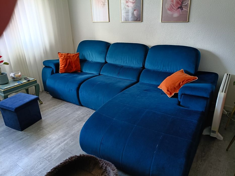 Vendo sofá com chaise longue
