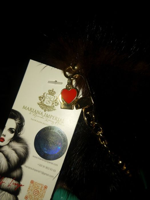 Capa p. Telemóvel em pêlo verdadeiro de Vison