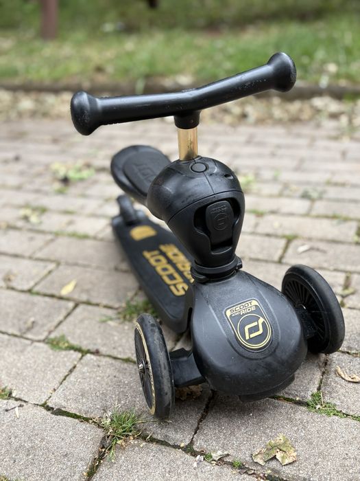 Scootandride Highwaykick 1 2w1 Jeździk I Hulajnoga Black&Gold