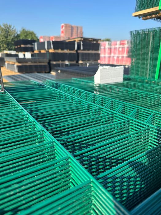 Ogrodzenie panelowe 3D KOMPLET słupki panele podmurówki obejmy BRAMY