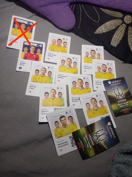 Фото футбольних карток