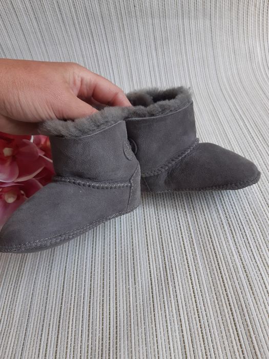 Теплі зимові уггі-пінетки patinio (овчина, натуральна замша) 14см