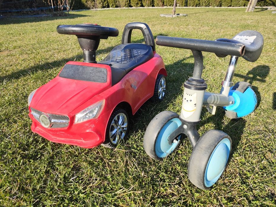 Rowerek trójkołowy i autko