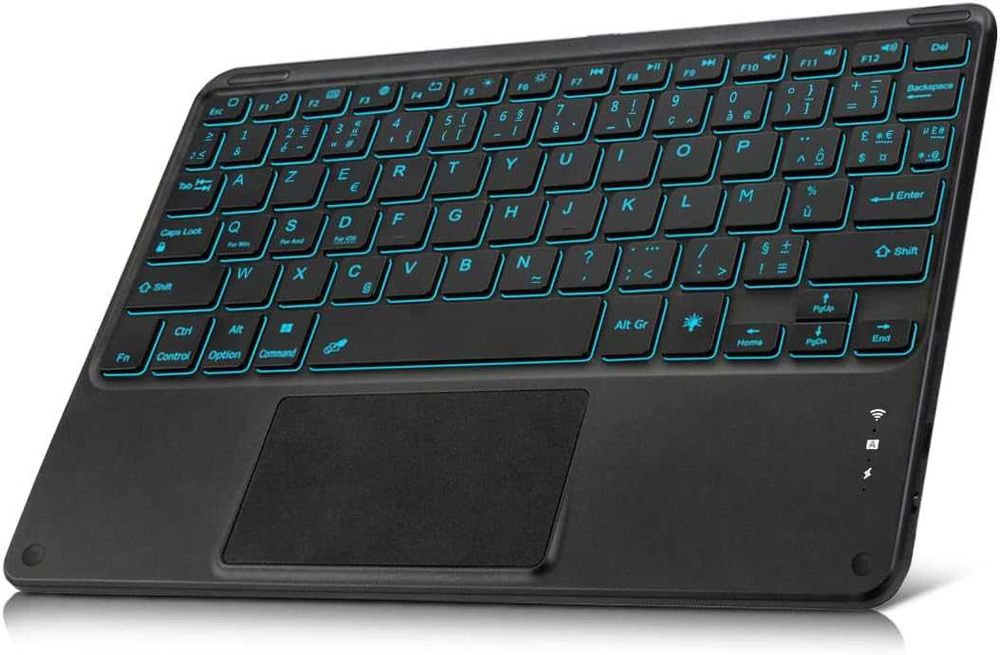 Klawiatura dotykowa Bluetooth AZERTY Klawiatura dotykowa kompatybilna z Windows Android Tablet iPad iOS Inteligentne telefony przenośne Bluetooth