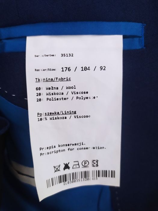 Garnitur męski 176cm