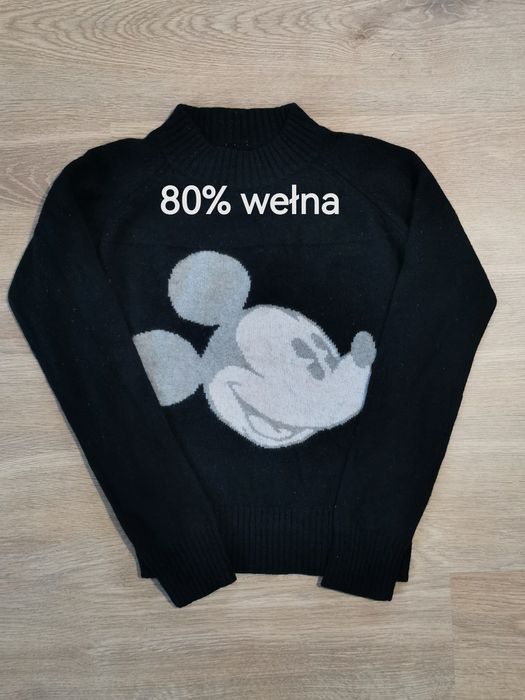 Sweter wełniany (wool) myszka Miki, Disney, rozmiar M, 38