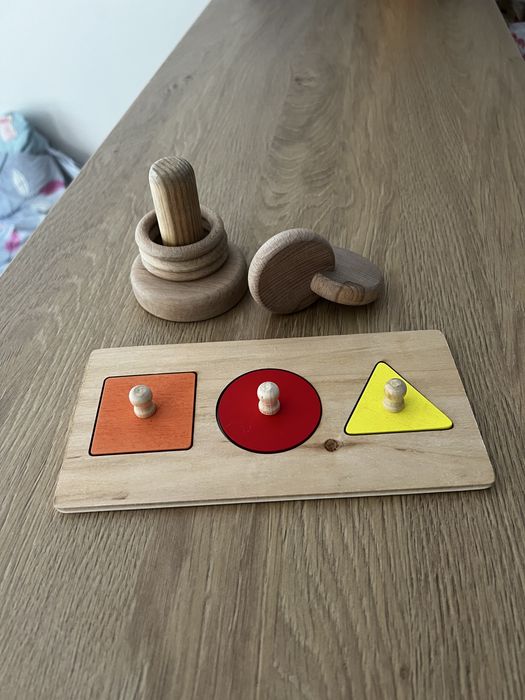 Пірамідка, вкладиші, диски монтессорі, бавка