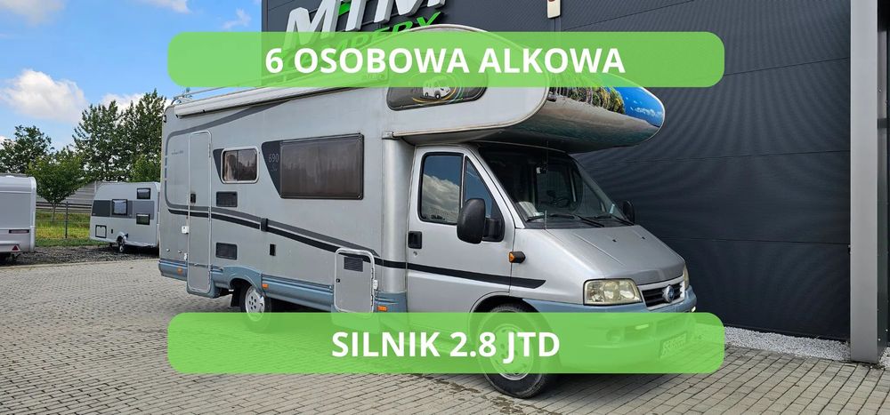 Fiat Ducato SEA 690 Exclusive  2.8JTD gr. Trigano 6 osobowy Alkowa  Solary 400W Bagażnik na rowery Wentylator dachowy klimatyzacja kabiny