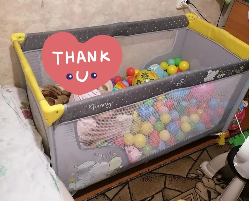 Манеж ліжко  Baby Nanny + ортопедичний матрац