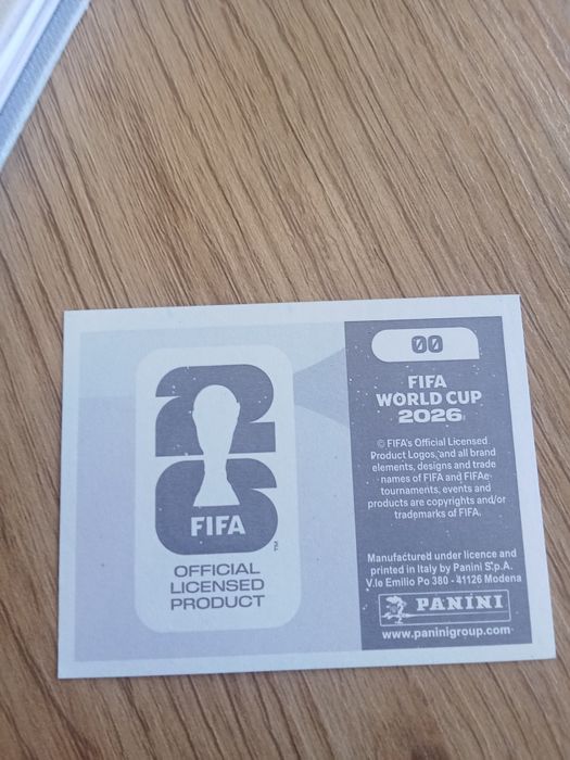 Carta Panini 00 Mundial 2026 – Rara – Nova