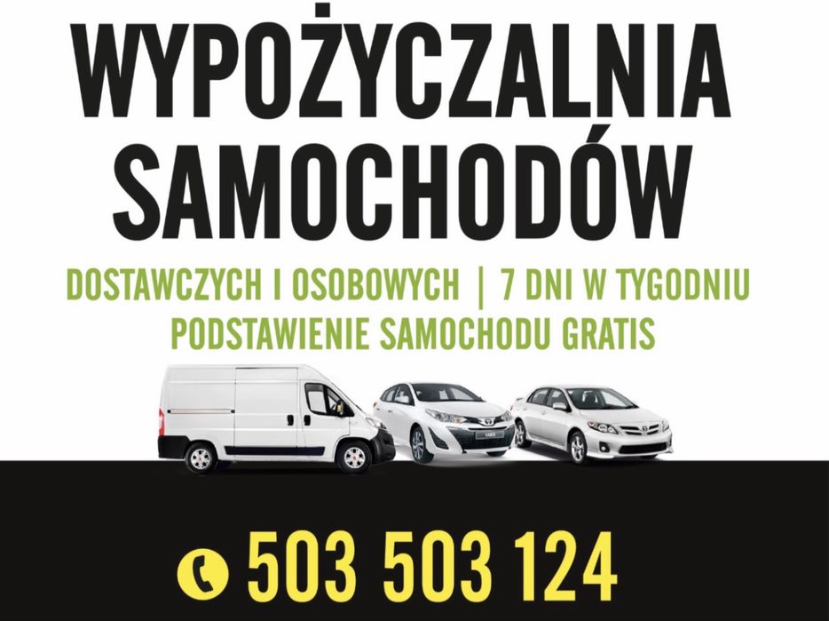 Wypożyczalnia samochodów. Auta osobowe oraz busy dostawcze. Wynajem.