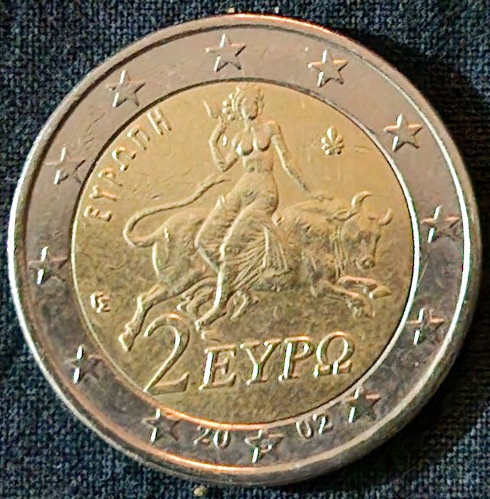 Moedas 2 euros com defeito cunhagem.