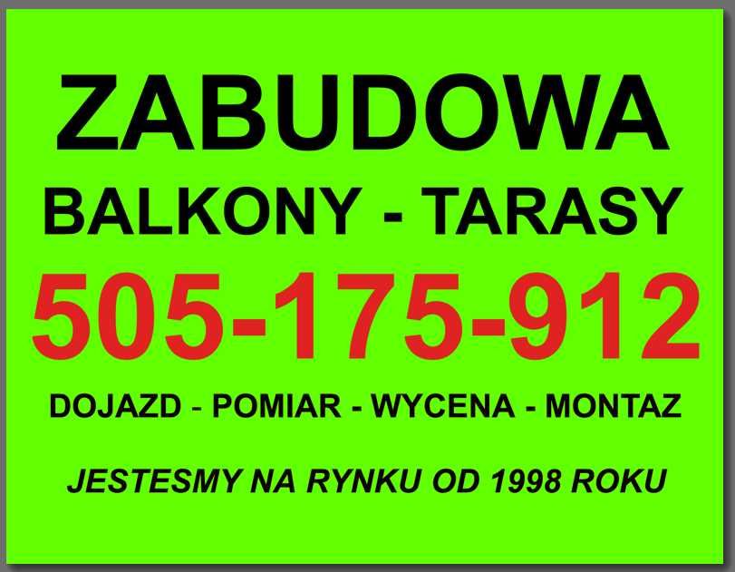 ZABUDOWA Tarasu Balkonu Zadaszenia Wiata Ogród Zimowy Wiatrołap Dach