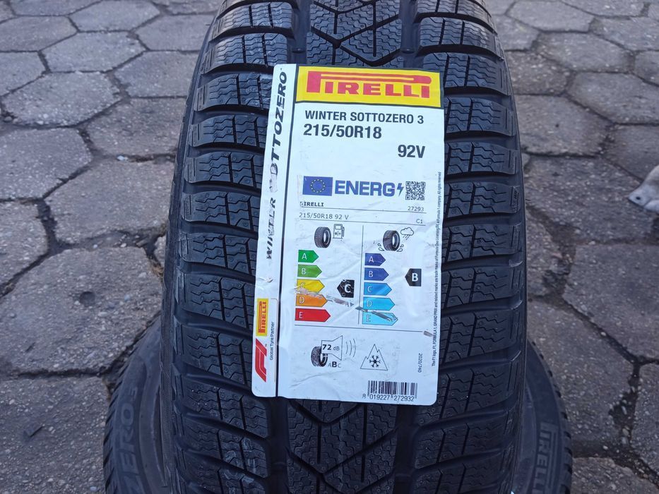 215/50R18 Pirelli Zima Nowe 1szt Para Komplet Montaż Gratis N1860