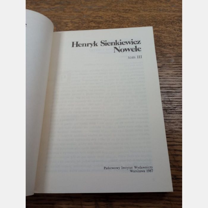 Nowele. Tom 3. Henryk Sienkiewicz
