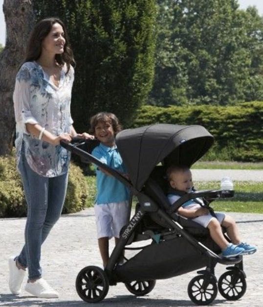 Carrinho chicco Stroll in 2 azul - novo