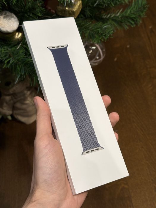 Apple Watch 45mm Storm Blue Braided Solo Loop Size 4