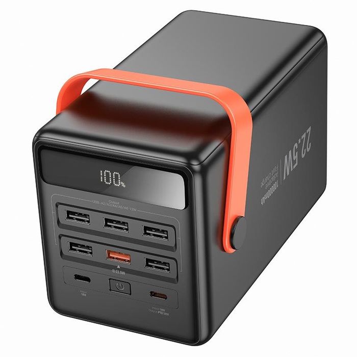 Повербанк HOCO J142 100 000mAh 22.5W PD 6USB 2Type-C LCD
