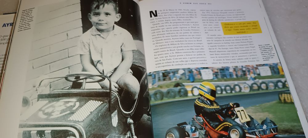 Antigo livro Em Memória de Ayrton Senna - Alan Henry