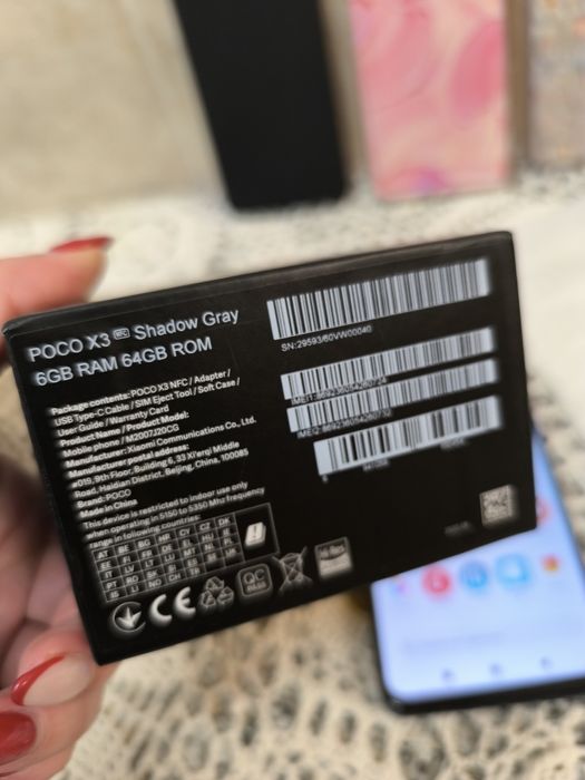 Telemóvel Poco X3  NFC - 64GB com acessórios