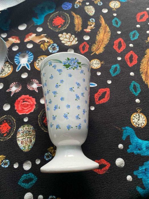 Порцелянова чаша для коктейлю мазагран з квітковим декором