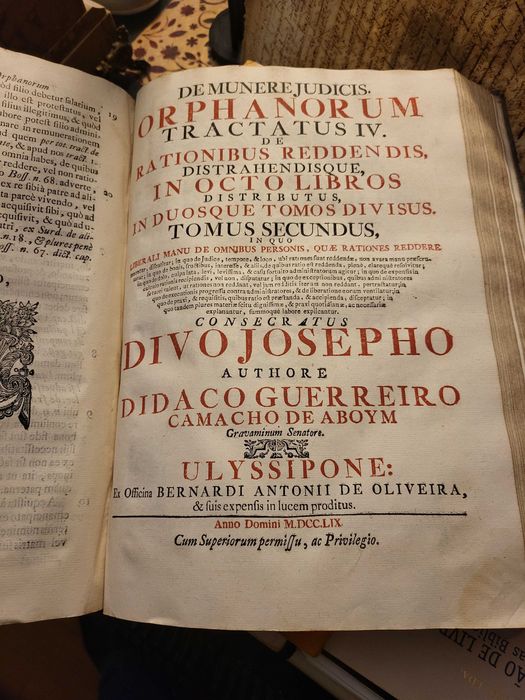 Tratado orfanologia - ORPHANORUM TRACTATUS 1759