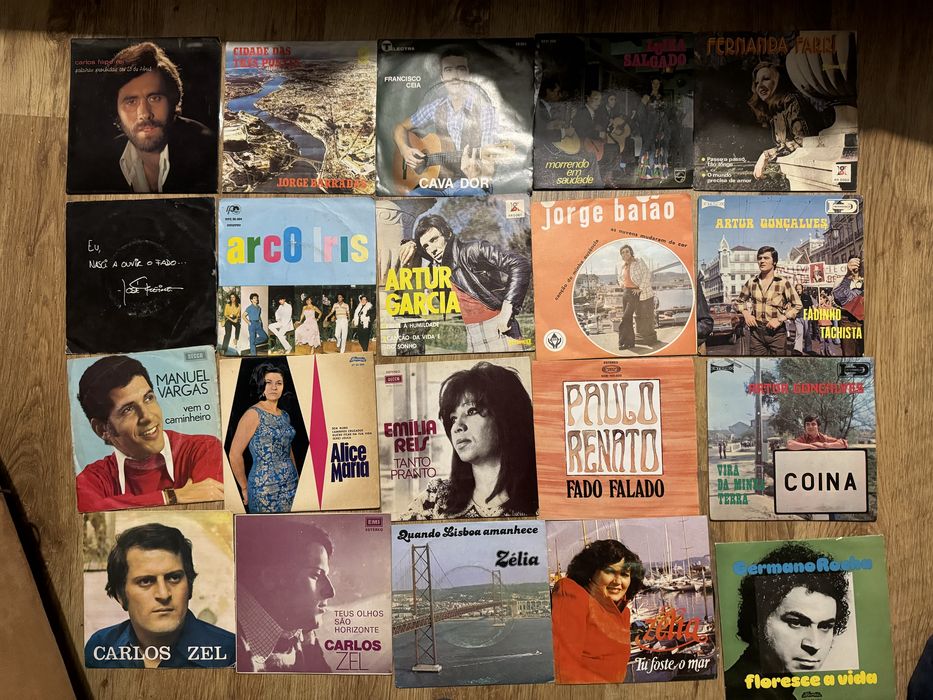 70 discos de vinil 45RPM - musica portuguesa