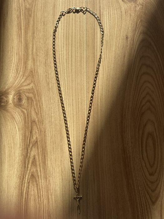 Łansuszek męski złoty Pancerka 585 długość 62 cm