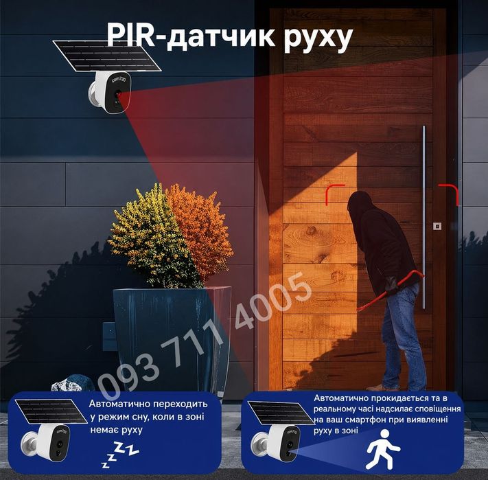 Вулична WiFi камера JOOAN 1296P з сонячною панеллю 5200 mAh