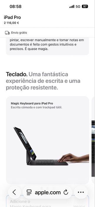 Ipad Pro 13” 2025, 256 GB +apple pen pro+ keyboard+apple care