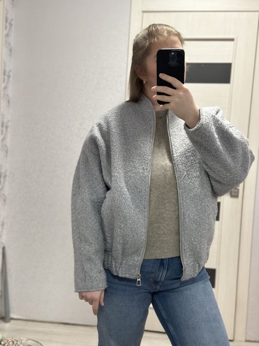 Бомбер zara оверсайз