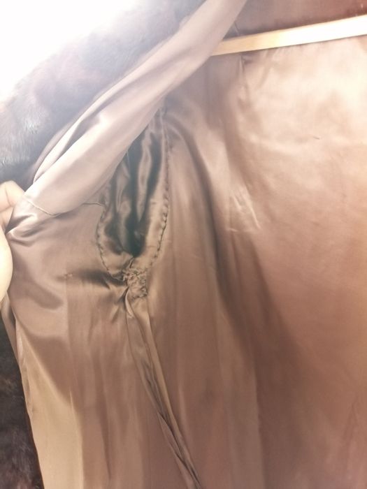 Piękne długie futro naturalne vintage