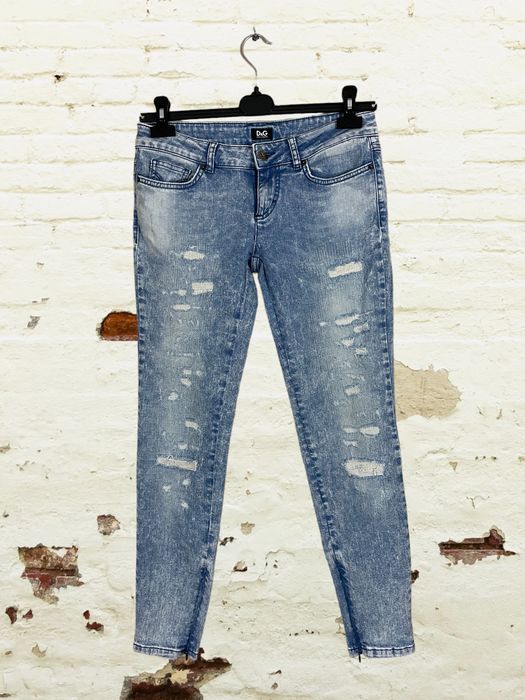 Dolce & Gabbana roz. 28 damskie dżinsy skinny z przetarciami
