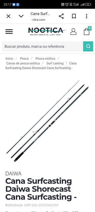 Cana daiwa shorecast 4.20 3partes