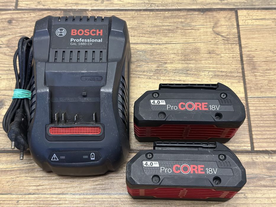 2x Bateria, akumulator 4AH ProCore 2022r. | ładowarka GAL 1880CV BOSCH
