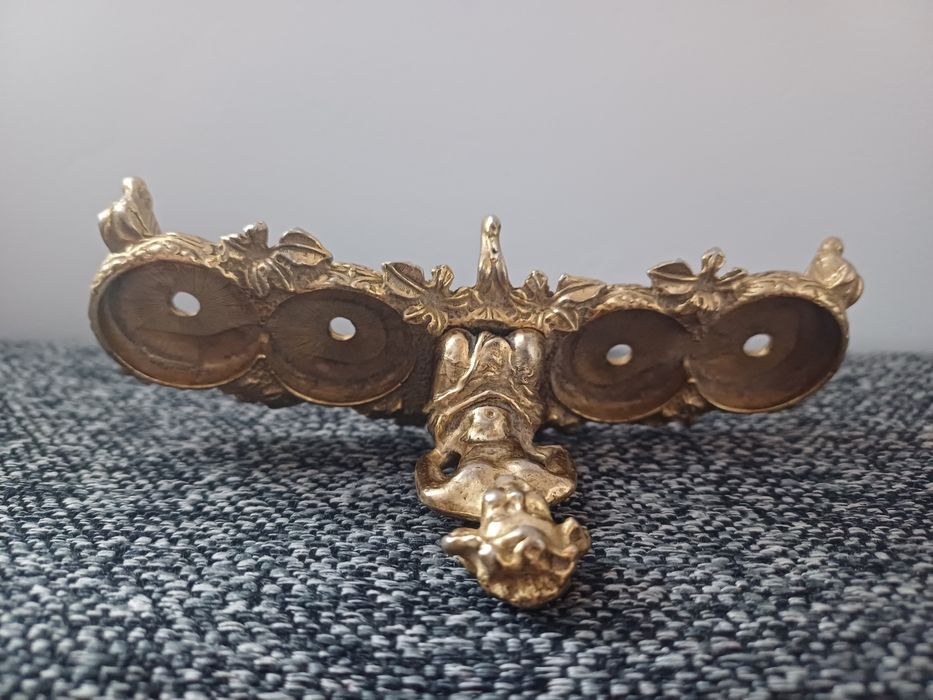 Figurka mosiężna aniołek antyk zabytek PRL-u