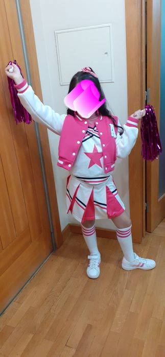 Disfarce carnaval Cheerleader 130 cm 7- 8 anos