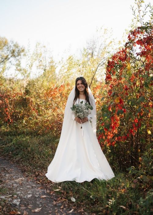 Suknia ślubna - piękna, błyszcząca, rozmiar S