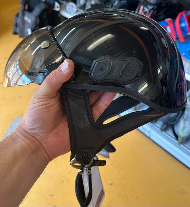 Мотошолом полулицевик Sena Cavalry Bluetooth Half Helmet (Розмір XL, Новий)