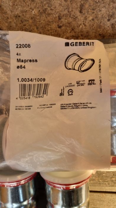 Geberit Mapress C-Stahl Mufa, 54