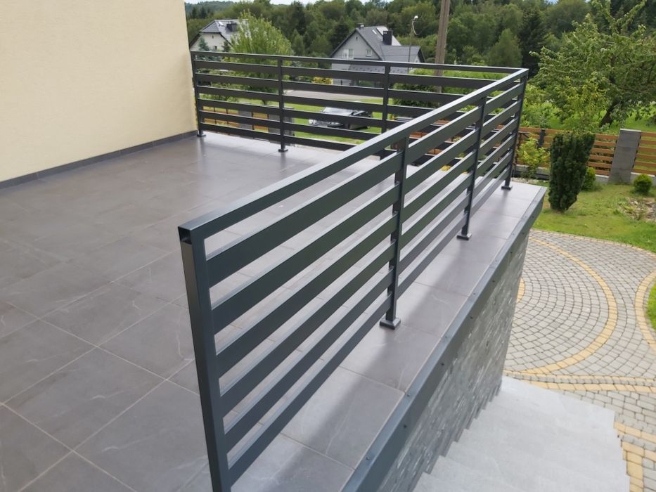 Balustrada panelowa profil 80x20 ocynk malowany proszkowo