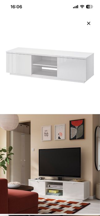 Móvel TV IKEA BYÅS branco – excelente estado